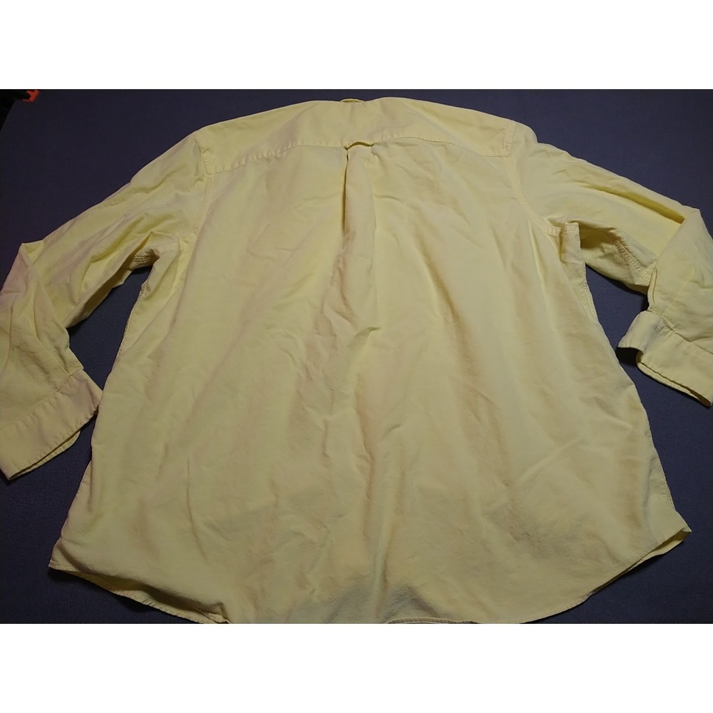 Saddlebred Vintage Oxford Shirt Men XXL Lemon Yellow Button Down College Office - Picture 2 of 7